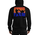 AT2405A California Sunset Kickin Martial Arts Hoodie Black Sweatshirt